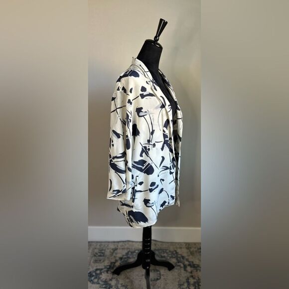 Basile Made In Italy Women's Cut 100% Silk Open Front Kimono Style Cardigan O/S - Picture 3 of 8